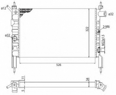 MAGNETI MARELLI 350213831003 -  Радиатор, охлаждение двигателя